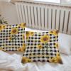 Chucoco Waterproof Pillow Covers for Couch Throw Pillow Cases Set of 2, Farm Sunflowers Honeybee Decorative Cushion Pillow Covers 18x18In,Indoor Outdoor Decoration Rural Bee and Blossoms Floral view 4