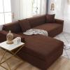 MIPOPS Velvet Sofa Cover Stretch Universal Elastic Couch Cushion Slipcovers Anti-Slip L Shape Sofa Cushion Slipcover Chaise Lounge Furniture Protector(C,2 Seats 145-185cm) view 1
