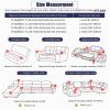 MIPOPS Velvet Sofa Cover Stretch Universal Elastic Couch Cushion Slipcovers Anti-Slip L Shape Sofa Cushion Slipcover Chaise Lounge Furniture Protector(C,2 Seats 145-185cm) view 2