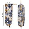 Abstract Floral Plastic Bag Holder Cute Wall Mount Plastic Bag Organizer Reusable Large Grocery Bag Storage Dispenser for Home Kitchen Travelling 22"x9" view 2