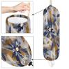 Abstract Floral Plastic Bag Holder Cute Wall Mount Plastic Bag Organizer Reusable Large Grocery Bag Storage Dispenser for Home Kitchen Travelling 22"x9" view 4