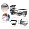 KKREJA Kitchen Sink Caddy Stainless Steel Sink Organizer with Detachable Brush Holder Sponge Holder with Removable Drip Tray for Countertop Storage view 3