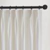 Artdix White Chevron Sheer Curtains 102 Inches Long 2 Panels Set, Timeless Pinch Pleat Linen Privacy Semi Solid Sheer Window Curtains, 2 Panels, 42 x 102 Inches, White Chevron view 1