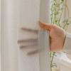 Artdix White Chevron Sheer Curtains 102 Inches Long 2 Panels Set, Timeless Pinch Pleat Linen Privacy Semi Solid Sheer Window Curtains, 2 Panels, 42 x 102 Inches, White Chevron view 3