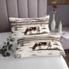 Erosebridal Cow Quilt Set for Kids Children Western Bedspread Set Twin Milk Cow Cowboy Farmhouse Country Hand Drawn Illustration Coverlet Set Rustic Mountain Desert Cactus Room Decor Bed Set view 4