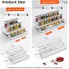 INVOCOO Expandable Spice Rack Organizer for Cabinet - 3 Tier Adjustable Cabinet Spice Organizer Easy Visibility - Spice Organizer for Cabinet Countertop Cupboard Pantry Organization (White) view 2