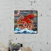 ArogGeld Nautical Coastal Octopus Life Buoy Sailboat Tin Sign Sea Wave Metal Wall Art Nautical Theme Decorative Home Wall Art 10x10in Artistic Decoration Sign for Man Cave Garage Far Bar Pub view 4