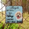 ArogGeld Angels Don't Always Have Wings Sometimes They Have Paws Tin Sign Golden Retriever Dog Metal Tin Sign Sympathy 10x10in Rustic Metal Wall Decor for Office Home Classroom Man Cave view 3