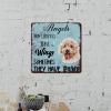 ArogGeld Angels Don't Always Have Wings Sometimes They Have Paws Tin Sign Golden Retriever Dog Metal Tin Sign Sympathy 10x10in Rustic Metal Wall Decor for Office Home Classroom Man Cave view 4