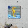 ArogGeld Nautical Coastal Seahorse Starfish Metal Sign Sea Wave Aluminum Metal Sign Nautical Theme Home Sign Wall Decor 10x10in Funny Decoration Sign for Home Coffee Cafes Office Store view 4