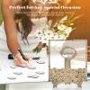Heart Wedding Guest Book Alternative, Rustic Wooden Wedding Souvenirs Wedding Guest Book with Stand 100 Wooden Hearts for Baby Shower Wedding (Square) view 3
