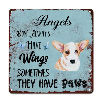 ArogGeld Angels Don't Always Have Wings Sometimes They Have Paws Tin Sign Great Dane Dog Metal Wall Art in Loving Memory 10x10in Modern Poster Art Design for Bar Pub Home Cafes Garage Kitchen