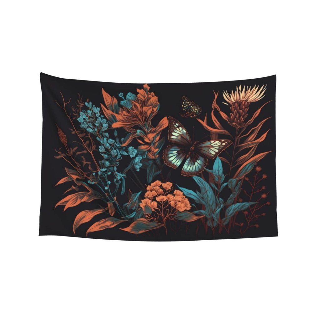 Baxozud Butterflies like bright flowers Home decoration,Tapestry Psychedelic Tapestry Wall hanging Bedding Tapestry