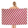 LMNSWDA Cute Christmas Candy Cane Glitter Beach Towels Oversized Soft High Absorbent Quick Dry Bath Towels Pool Towels Travel Beach Towels for Kids Adults view 2