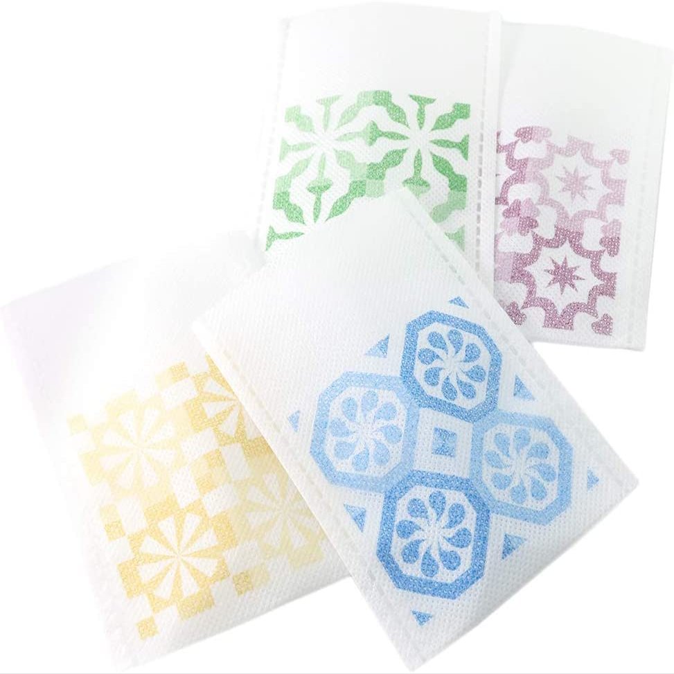 100PCS White Non-Woven Color Design Flat Heat Sealable Food Storage Pouch Packaging Bags 3" x 4.3" (White & Mixed)