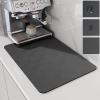 LIMNUO Coffee Mat Hide Stain Rubber, Coffee Maker Mat for Countertops, Backed Absorbent Dish Drying for Kitchen Counter (Grey, 16"x24") view 1