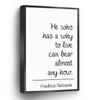 Friedrich Nietzsche Quote Canvas Print He Who Has A Why Wall Art Poster Motivational Motivation Sign Unique Literary Gift For Home Office School Wall Decor Artwork(Metal Framed 16" X 20") view 1