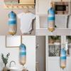 Palm Tropical Beach Plastic Bag Holder Grocery Bag Holder with Adjustment Drawstring Reusable Wall Mount Trash Bag Organizer Dispenser for Kitchen Home Travel,22 x 9 in view 2