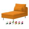 HomeLoft Basics Custom Made Soderhamn Chaise Lounge Velvet Replacement Covers, Fits IKEA Soderhamn Chaise Lounge Sofa, Only Cover, Orange view 1