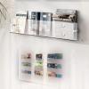 DAKAJA Magazine Rack Wall File Holder, 1pcs 2pcs 3pcs Clear Acrylic Magazine Holder, 40-80cm Long Hanging File Organizer, Brochure Display Stand (Color : 1pcs, Size : Length 70cm/27.6") view 1