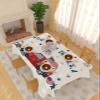 4th of July Tablecloth American Flag Table Cloth for Rectangle Tables 60x102 inch Red Truck Stars Stripes Patriotic Table Covers Waterproof Table Cloth for Holiday Party, Memorial, Independence Day view 3