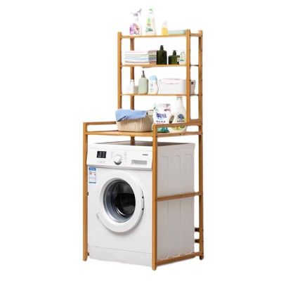 Balcony Drum Washinghine Rack, Washer Storage Frames for Over Toilet Bathroom Tower Shelf Multi-Function Storage Rack Bathroom Rack (Color : Natural, Size : 70x55x165cm)