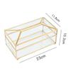 Tissue Holder, Rectangular Glass Tissue Box, Decorative Napkin Storage Box, Facial Tissue Holder for Dresser Bathroom Bedroom Home Office Bar Decor view 4