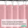 Eazzier Bath Baby Pink Plastic Shower Curtain Or Liner, 72x72 Inch Lightweight Light Pink Plastic Bathroom Shower Showroom Inner Curtain with Rustproof Metal Grommet Holes and Weighted Magnets view 2