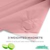 Eazzier Bath Baby Pink Plastic Shower Curtain Or Liner, 72x72 Inch Lightweight Light Pink Plastic Bathroom Shower Showroom Inner Curtain with Rustproof Metal Grommet Holes and Weighted Magnets view 4