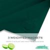 Eazzier Bath Dark Green Plastic Shower Curtain Or Liner, 72x72 Inch Lightweight Plastic Bathroom Shower Showroom Inner Curtain with Rustproof Metal Grommet Holes and Weighted Magnets view 3