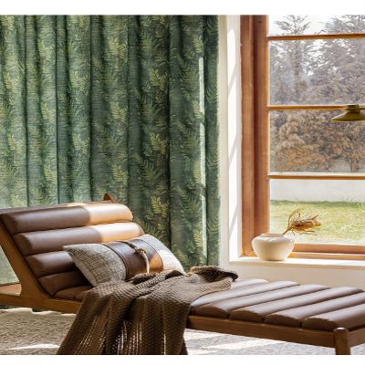 Linen Farmhouse Curtains for Living Room 84 Inch Length Floral Window Curtains Semi Blackout Drapes for Bedroom Country Room Darkening Curtains,1 Panel Green (Pinch Pleated Curtains, 63"W x 84"L)