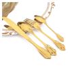 NEPIAN 4Pc Dinner Fork Dinnerware Western Colorful Flatware Set Stainless Steel Silverware Fork Cutlery Kitchen Set leisurely (Color : Silver) view 3