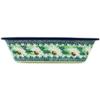 Polmedia Polish Pottery Rectangular Baker UNIKAT - Polish Daisies Pattern Handmade in Boleslawiec Poland by Ceramika Artystyczna + Certificate of Authenticity view 3