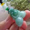 Certified Green Burma 100% Natural A Jade Jadeite Pendant Owl Peach Necklace 573347 GS view 3