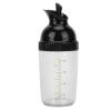 Salad Dressing Shaker for Mixing Ranch And Sauce, One Hand Leak Proof Spout Lid for Pouring And Measurement Marks With Good Grip Rubber, Italian Dressing Shaker Oil And Vinegar (Bl view 1