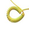 1Pc Yellow/green Spring Spiral Cable Yellow-Green Ground Wire Single Core 20/18/17/15/13/11/9/7AWG Shrinkable Cable Copper Wire Telescopic Wire ( Size : Stretch 5 Meters , Color : 18AWG 0.75mm2 ) view 3