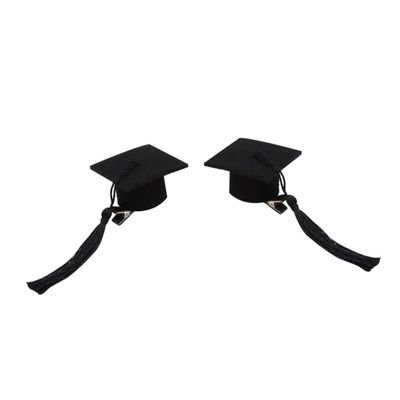 jojofuny 2pcs Graduation Party Hair Clips Mini Doctoral Hat Hairpins Tassel Decor for Graduation Ceremony Fun Hair Props for Celebrating Grads for Theme Parties and Special Occasions