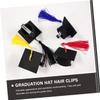 jojofuny 2pcs Graduation Party Hair Clips Mini Doctoral Hat Hairpins Tassel Decor for Graduation Ceremony Fun Hair Props for Celebrating Grads for Theme Parties and Special Occasions view 3