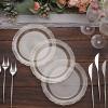 Balsa Circle 12 Clear 7 in Round Glittered Disposable Round Plastic Salad Dinner Plates Wedding Party Events Decorations Supplies view 4