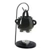 Essential Oil Burner Wax Melt Burner,Hanging Cauldron Oil Burner,Aromatherapy Aroma Burner Ceramic Oil Diffuser Candle Tealight Oil Warmer Yoga Spa Home Bedroom Decor Housewarming Gift (Black) view 1