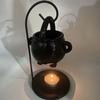 Essential Oil Burner Wax Melt Burner,Hanging Cauldron Oil Burner,Aromatherapy Aroma Burner Ceramic Oil Diffuser Candle Tealight Oil Warmer Yoga Spa Home Bedroom Decor Housewarming Gift (Black) view 4