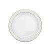 Balsa Circle 10 Clear 7.5-Inch Round Plastic Salad Plates Gold Hammered Trim Disposable Wedding Reception Party Events Tableware view 1