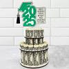 BLISI Class of 2025 Graduation Gifts Money Holder, Double-Layer With 25 Holes, Cash Cake for Congrats Graduation Party Supplies Grad Present (Green) view 1
