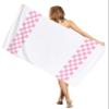 Beach Towel 35x71In Quick Dry Bath Towels, Sand Proof Microfiber Beach Blanket Farmhouse Valentine's Day Oversized Absorbent Pool Blankets for Women/Men/Teens Pink White Buffalo Lattice Stripes view 1