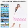 Beach Towel 35x71In Quick Dry Bath Towels, Sand Proof Microfiber Beach Blanket Farmhouse Valentine's Day Oversized Absorbent Pool Blankets for Women/Men/Teens Pink White Buffalo Lattice Stripes view 2