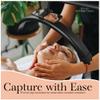 Atlas View Diamond Eyelash LED Floor Light, Estheticians, Tattoos, Pmu, Facialist Moon Lamp, Lighting for Beauty, Skincare, Lashes, Eyebrows, Filming and Content Creation with Phone Holder view 4