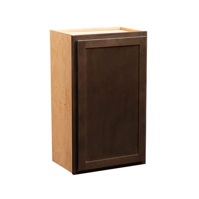 Quicklock RTA (Ready-to-Assemble) 30" Tall Wall Kitchen Cabinets - Shaker Style | 100% Hardwood | Made in America | Soft Close Hardware (Espresso Stain, 12" D x 12" W x 30" H)