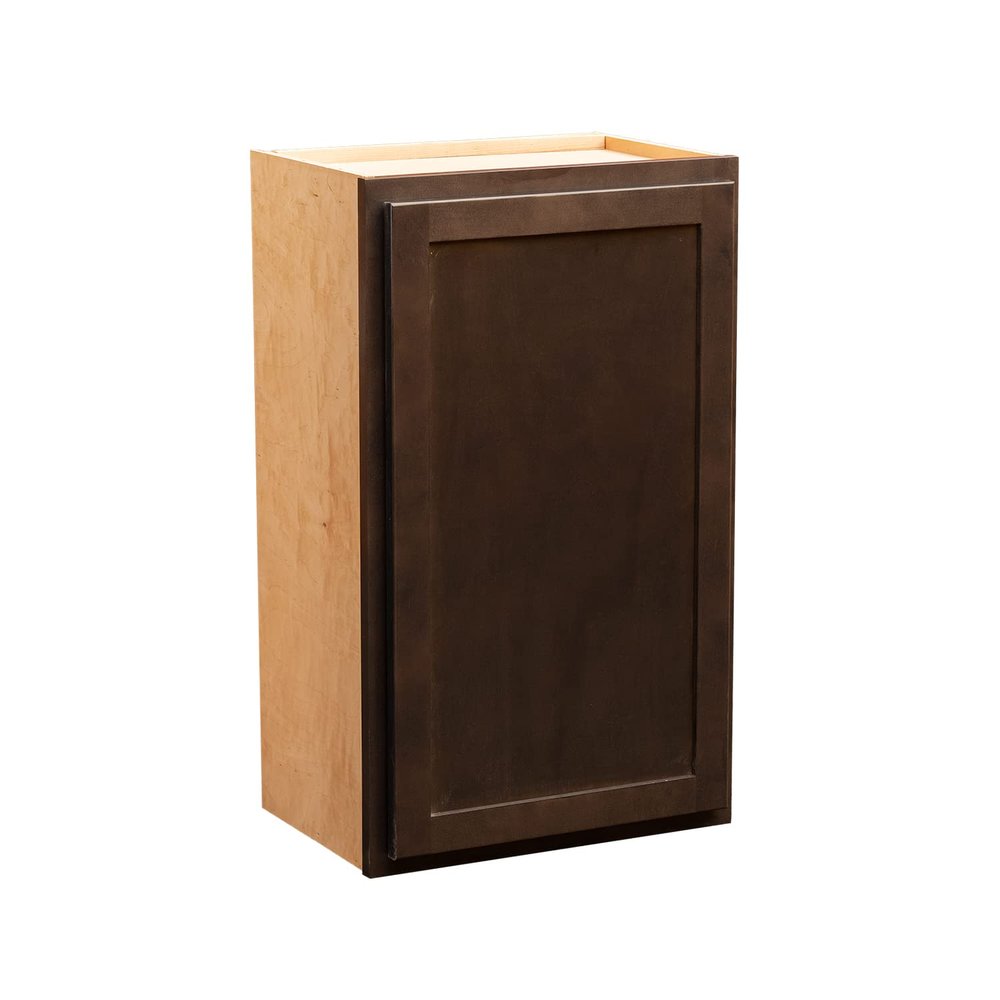 Quicklock RTA (Ready-to-Assemble) 30" Tall Wall Kitchen Cabinets - Shaker Style | 100% Hardwood | Made in America | Soft Close Hardware (Espresso Stain, 12" D x 12" W x 30" H)
