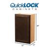 Quicklock RTA (Ready-to-Assemble) 30" Tall Wall Kitchen Cabinets - Shaker Style | 100% Hardwood | Made in America | Soft Close Hardware (Espresso Stain, 12" D x 12" W x 30" H) view 2