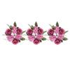 3pcs Artificial Rose Candle for Table Decor Elegant Floral Wreath for Weddings Parties Lightweight Realistic Design Centerpiece for Home Decoration view 1